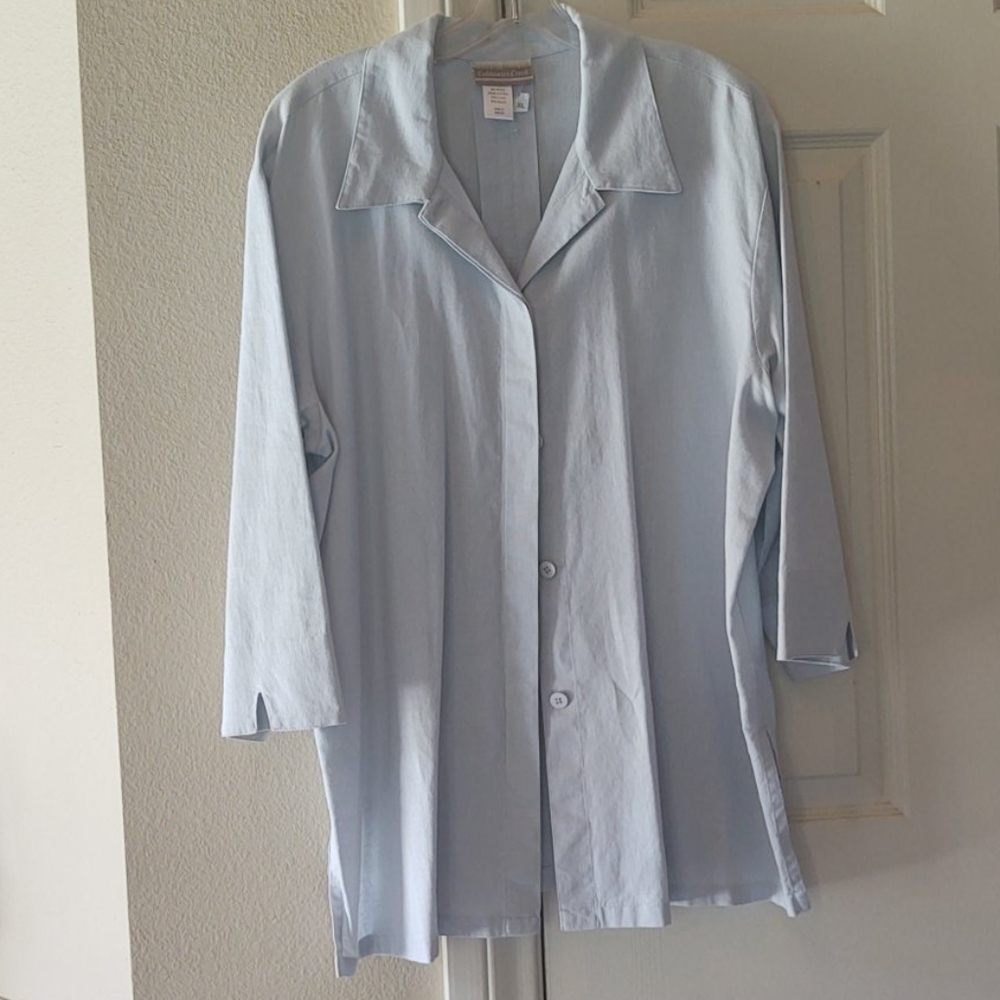 Coldwater Creek XL lt blue jacket/tunic